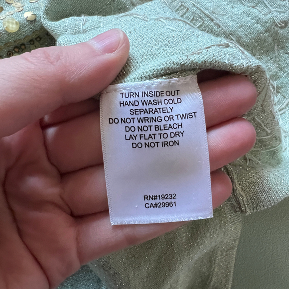 Alfred Dunner | Mint Green Long Sleeve Embellished Top & Pants Set - Picture 4 of 7